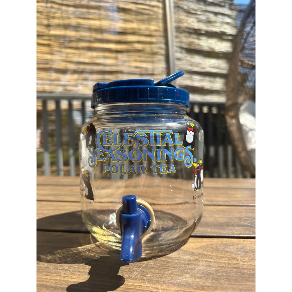 1986 Celestial Seasonings - polar themed tea jug sun tea